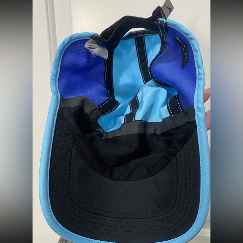 Nike 5 Panel AW84 DRI-FIT Hat Cap Blue Orange Colorful Logo Flash Reflect HTF - Picture 7 of 7